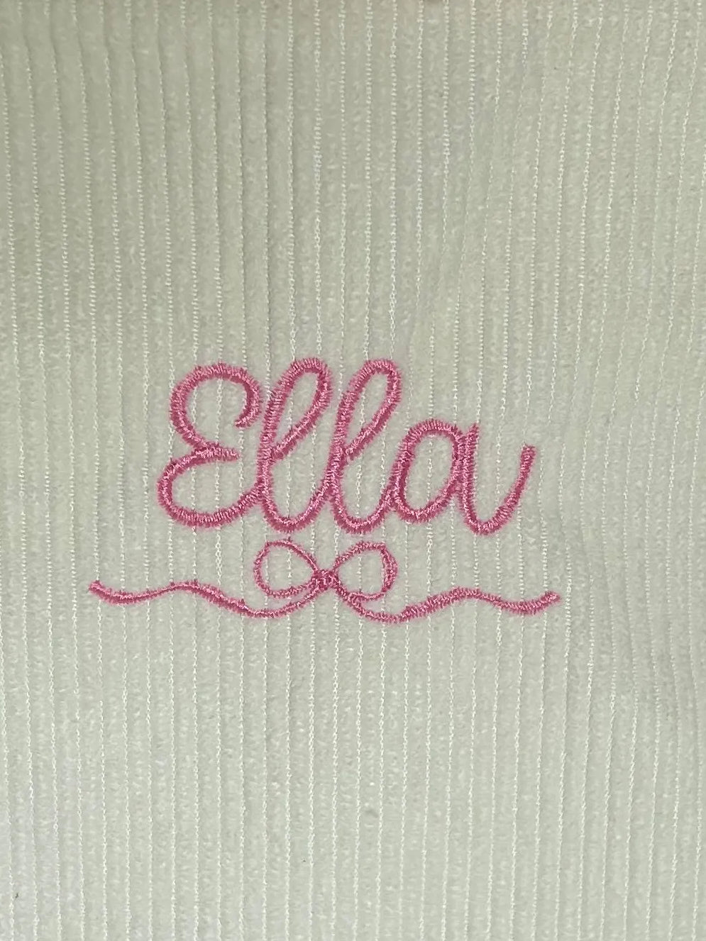 Corduroy Nappy Bag - personalised with a name