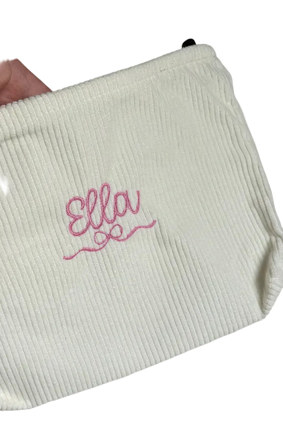 Corduroy Nappy Bag - personalised with a name