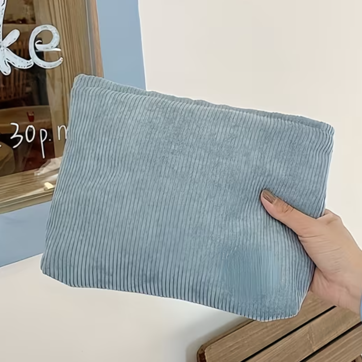 Corduroy Nappy Bag - personalised with a name